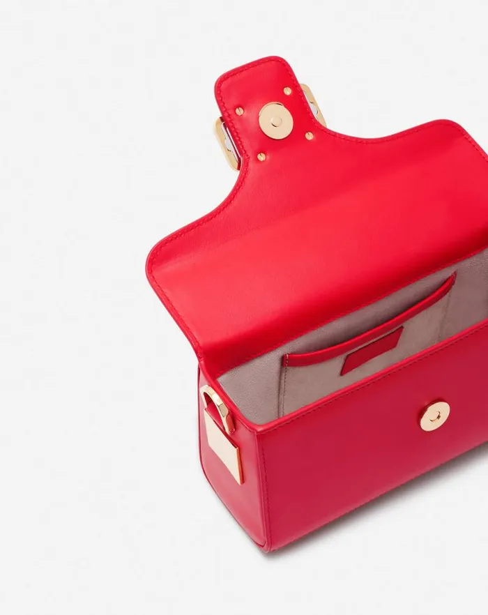 Women Lanvin Mini Bags and Clutches Leather Nano Pencil Cat Bag Flame