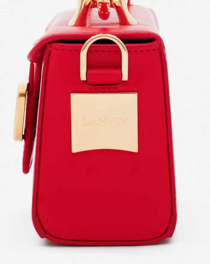 Women Lanvin Mini Bags and Clutches Leather Nano Pencil Cat Bag Flame