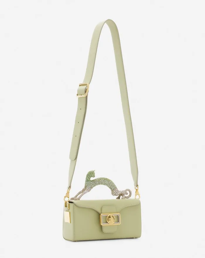 Women Lanvin Mini Bags and Clutches Nano Pencil Cat Bag In Leather And Rhinestones Almondvanilla Women Lanvin Mini Bags and Clutches Nano Pencil Cat Bag In Leather And Rhinestones Almondvanilla