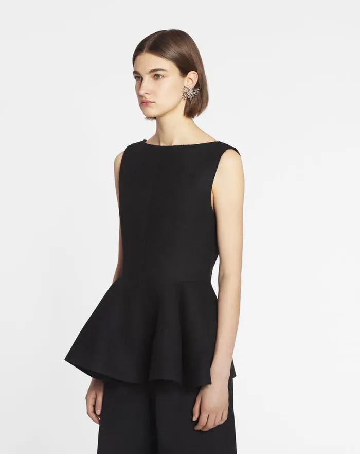 Women Lanvin Tops Peplum Top Black Women Lanvin Tops Peplum Top Black