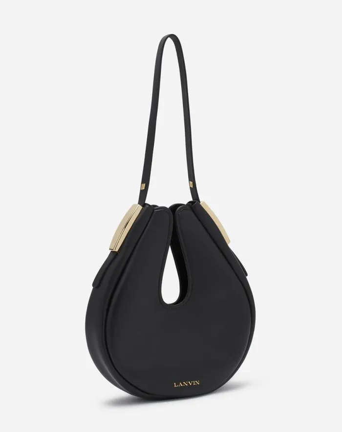 Women Lanvin Tote Bags and Top Handle Bags Hobo Cymbal Leather Bag Black Women Lanvin Tote Bags and Top Handle Bags Hobo Cymbal Leather Bag Black