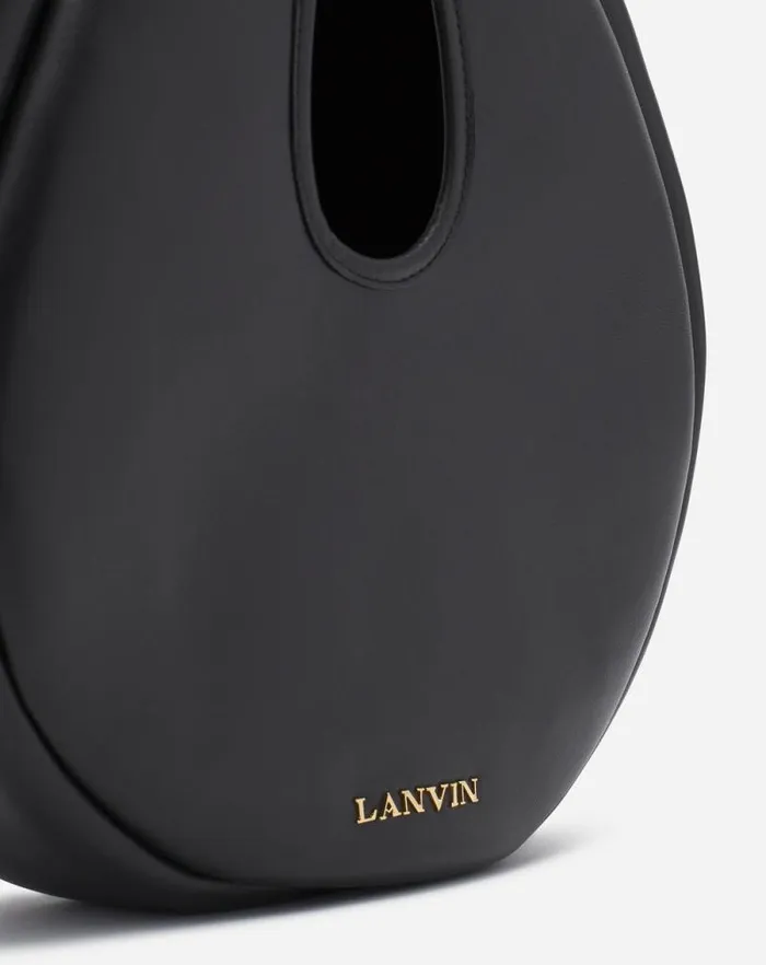 Women Lanvin Tote Bags and Top Handle Bags Hobo Cymbal Leather Bag Black Women Lanvin Tote Bags and Top Handle Bags Hobo Cymbal Leather Bag Black