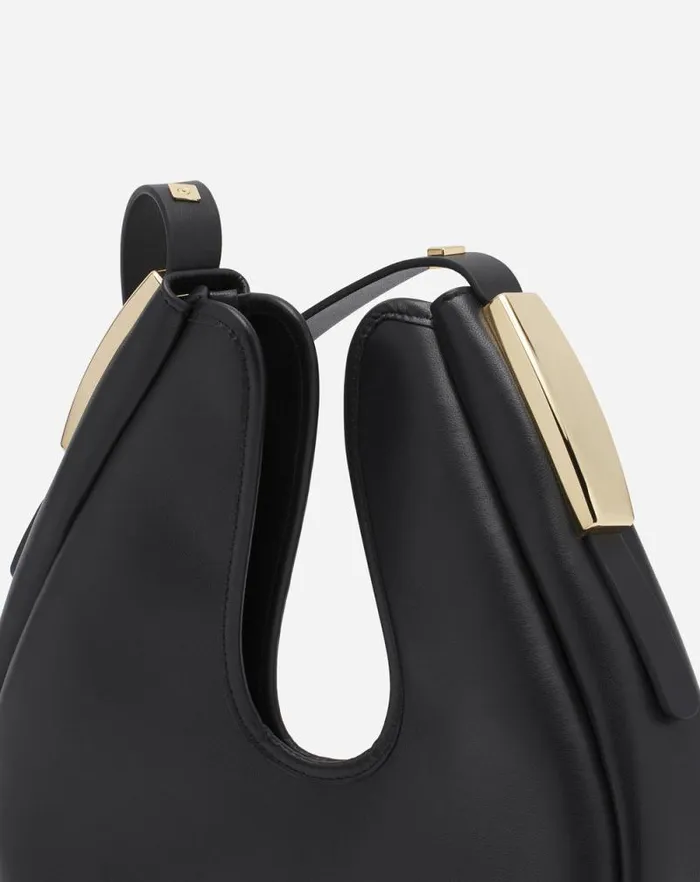 Women Lanvin Tote Bags and Top Handle Bags Hobo Cymbal Leather Bag Black Women Lanvin Tote Bags and Top Handle Bags Hobo Cymbal Leather Bag Black