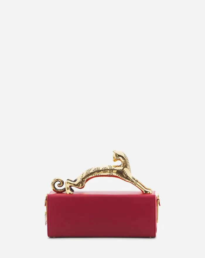 Women Lanvin Tote Bags and Top Handle Bags Medium Pencil Cat Leather Bag Burgundy Women Lanvin Tote Bags and Top Handle Bags Medium Pencil Cat Leather Bag Burgundy