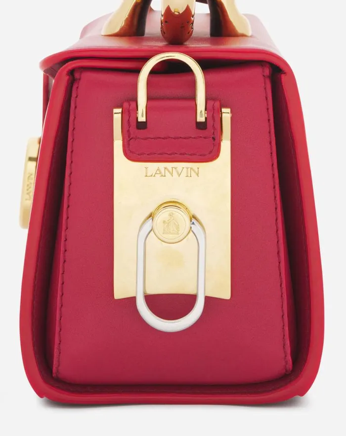 Women Lanvin Tote Bags and Top Handle Bags Medium Pencil Cat Leather Bag Burgundy Women Lanvin Tote Bags and Top Handle Bags Medium Pencil Cat Leather Bag Burgundy