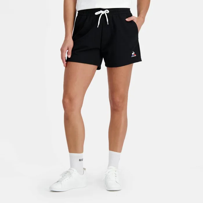 Women Le Coq Sportif Trousers Joggers And Shorts Essentiels Shorts Black