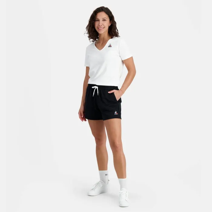 Women Le Coq Sportif Trousers Joggers And Shorts Essentiels Shorts Black