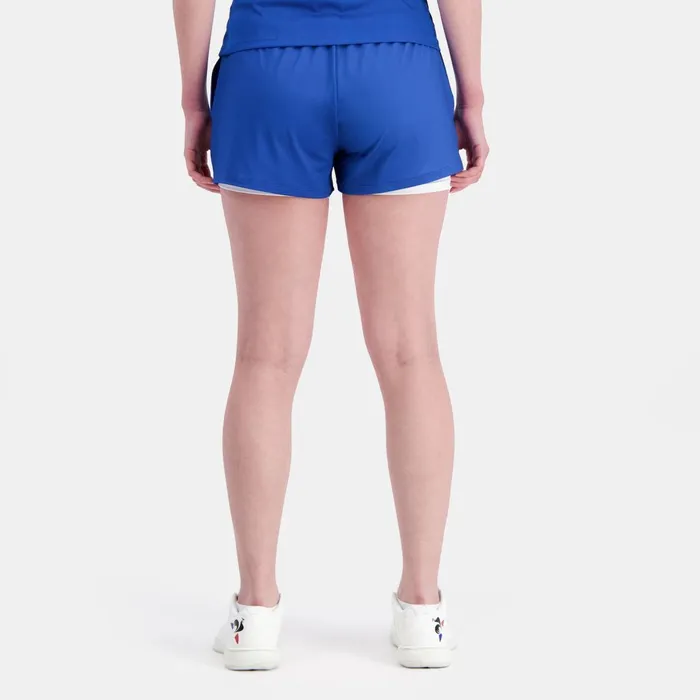Women Le Coq Sportif Trousers Joggers And Shorts Performance Tennis Shorts Lapis Bluenow