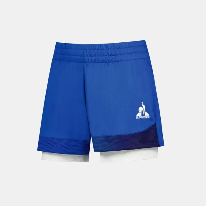 Women Le Coq Sportif Trousers Joggers And Shorts Performance Tennis Shorts Lapis Bluenow