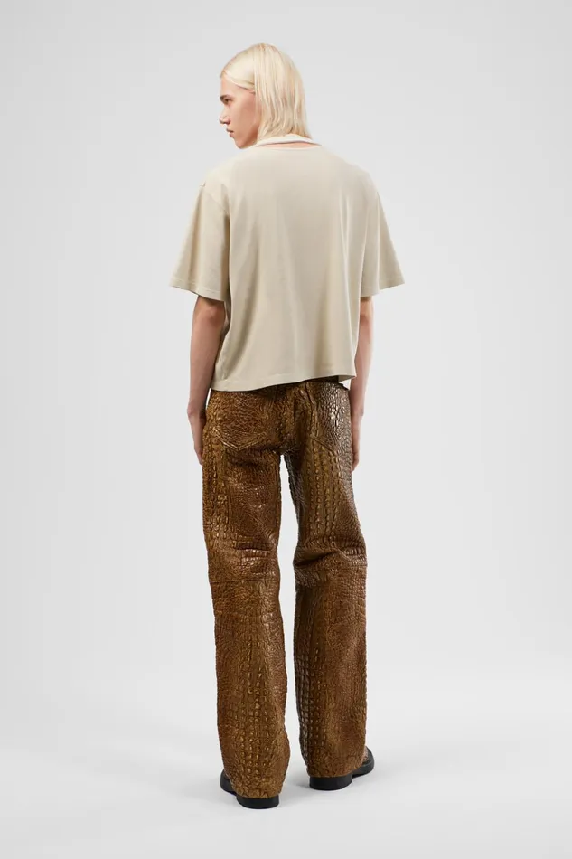 Women Leather Pants Brown Leather Trousers Camper TrousersandShorts Women Leather Pants Brown Leather Trousers Camper TrousersandShorts