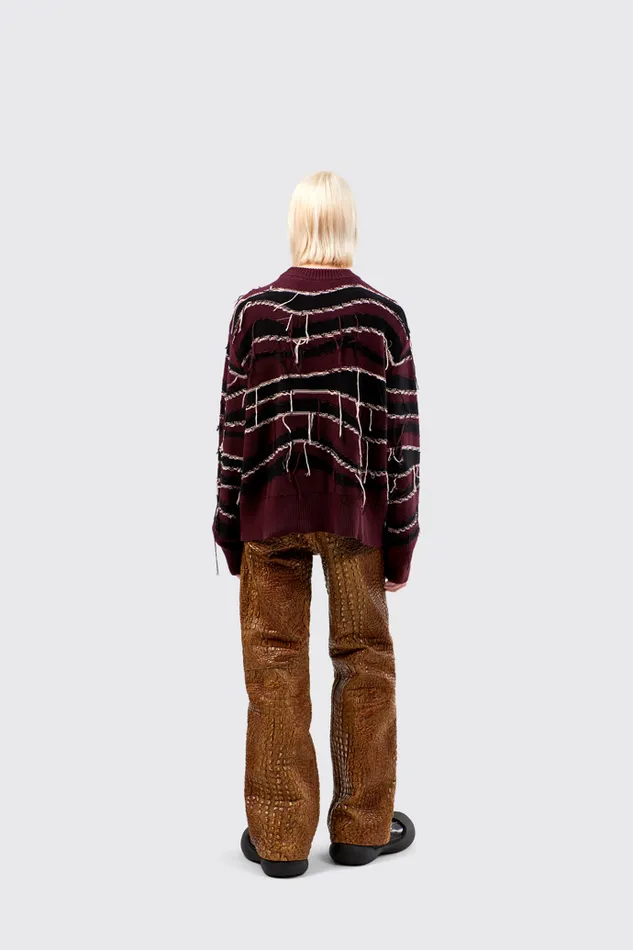 Women Melange Knit Sweater Brown Organic Cotton Knit Sweater Camper Knit Women Melange Knit Sweater Brown Organic Cotton Knit Sweater Camper Knit