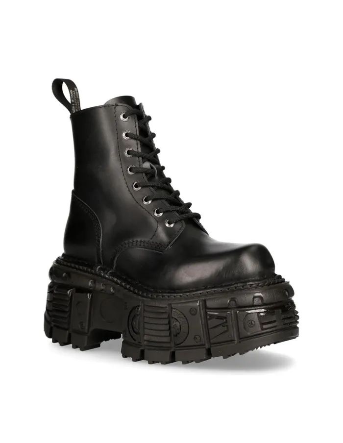 WomenMen Black Imperfect With Laces MMili084nS5 New Rock Boots