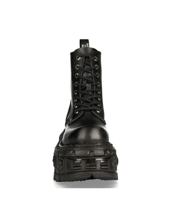 WomenMen Black Imperfect With Laces MMili084nS5 New Rock Boots