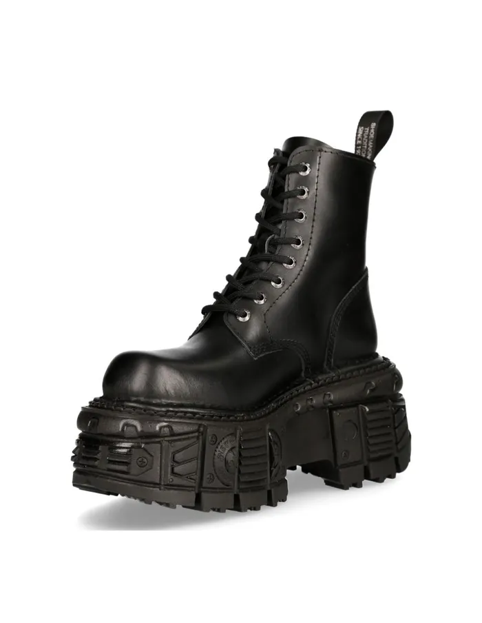 WomenMen Black Imperfect With Laces MMili084nS5 New Rock Boots
