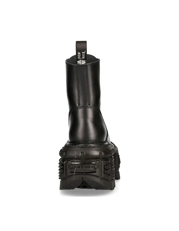 WomenMen Black Imperfect With Laces MMili084nS5 New Rock Boots