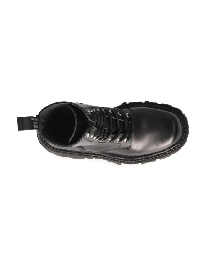 WomenMen Black Imperfect With Laces MMili084nS5 New Rock Boots