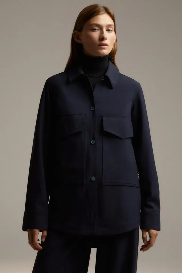WomenMen Blue Karmen Shirt Ecoalf Onepointzero