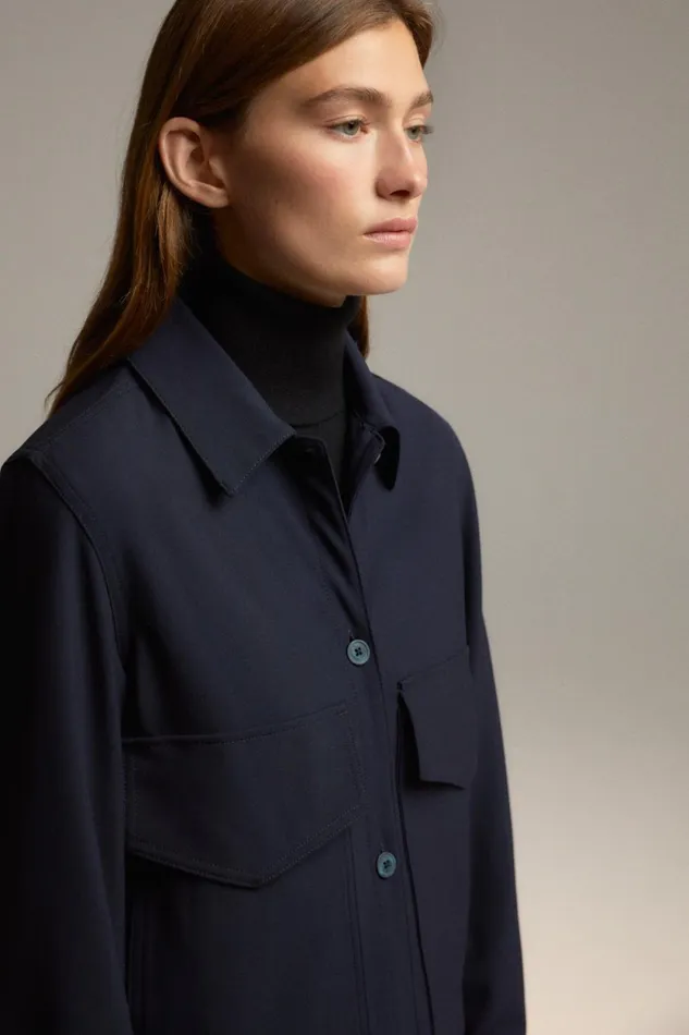WomenMen Blue Karmen Shirt Ecoalf Onepointzero