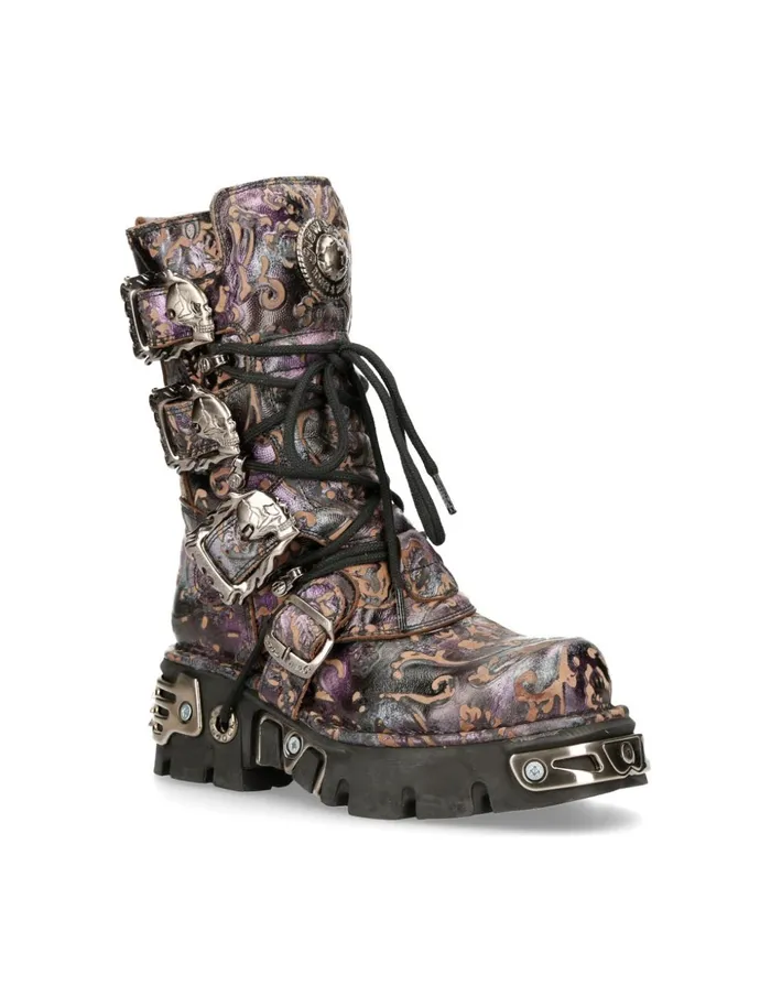 WomenMen Boot Purple Reactor M391S5 New Rock Boots WomenMen Boot Purple Reactor M391S5 New Rock Boots