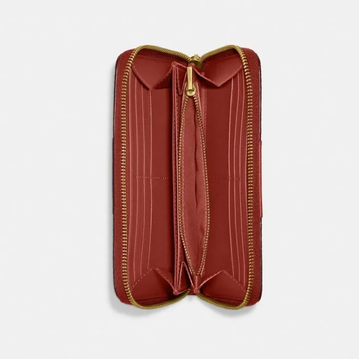 WomenMen Large Wallets Coach Accordion Zip Wallet In Colorblock Signature Canvas Brasstanrust WomenMen Large Wallets Coach Accordion Zip Wallet In Colorblock Signature Canvas Brasstanrust