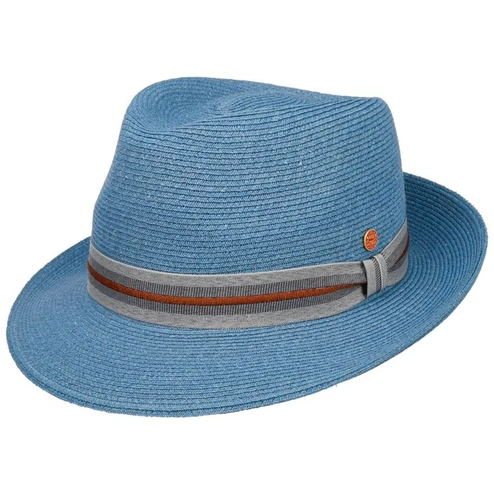 WomenMen Straw Hats Mayser New Classic Maleo Trilby Straw Hat Blue