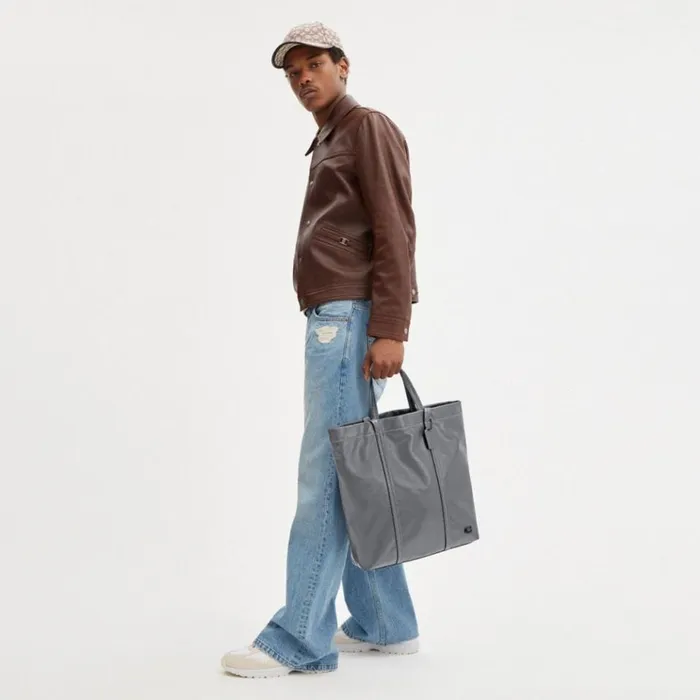 WomenMen Totes and Carryalls Coach Hall Tote Grey Blue