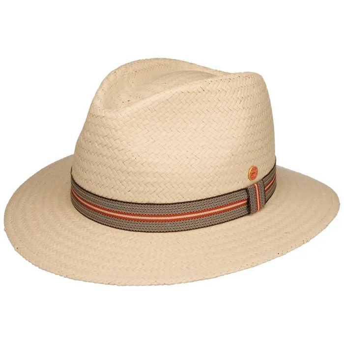 WomenMen Traveler Hats Mayser Mathis Striped Band Straw Hat Nature