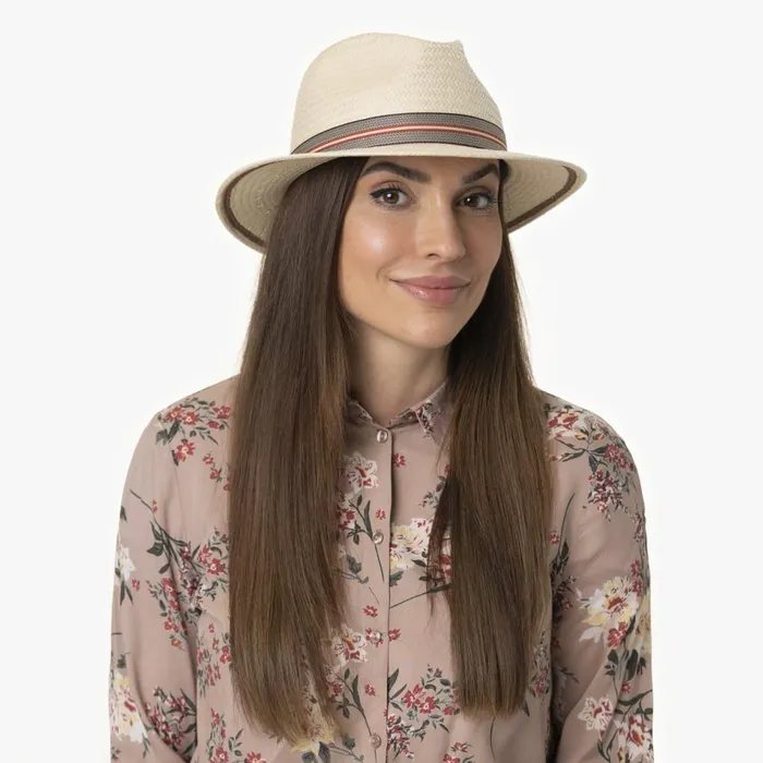 WomenMen Traveler Hats Mayser Mathis Striped Band Straw Hat Nature WomenMen Traveler Hats Mayser Mathis Striped Band Straw Hat Nature