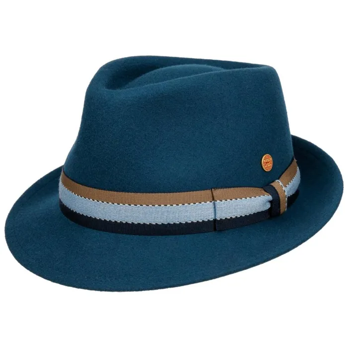 WomenMen Trilby Hats Mayser Troy Wolga Trilby Wool Hat Blue