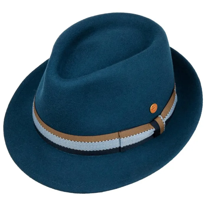 WomenMen Trilby Hats Mayser Troy Wolga Trilby Wool Hat Blue