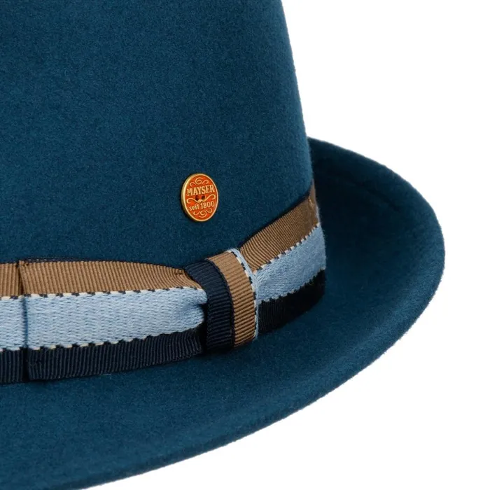 WomenMen Trilby Hats Mayser Troy Wolga Trilby Wool Hat Blue