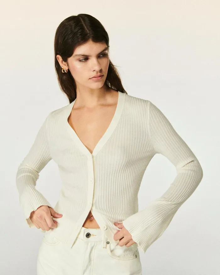 Women Merino Wool Sweaters From Future Cardigan Sweater White
