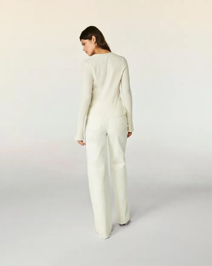 Women Merino Wool Sweaters From Future Cardigan Sweater White