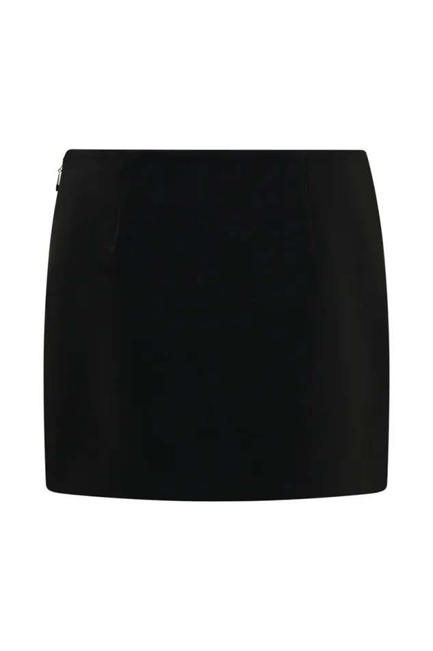 Women Meshki Bottoms Aisha Suiting Mini Skirt 8211 Black