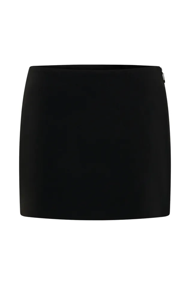 Women Meshki Bottoms Aisha Suiting Mini Skirt 8211 Black