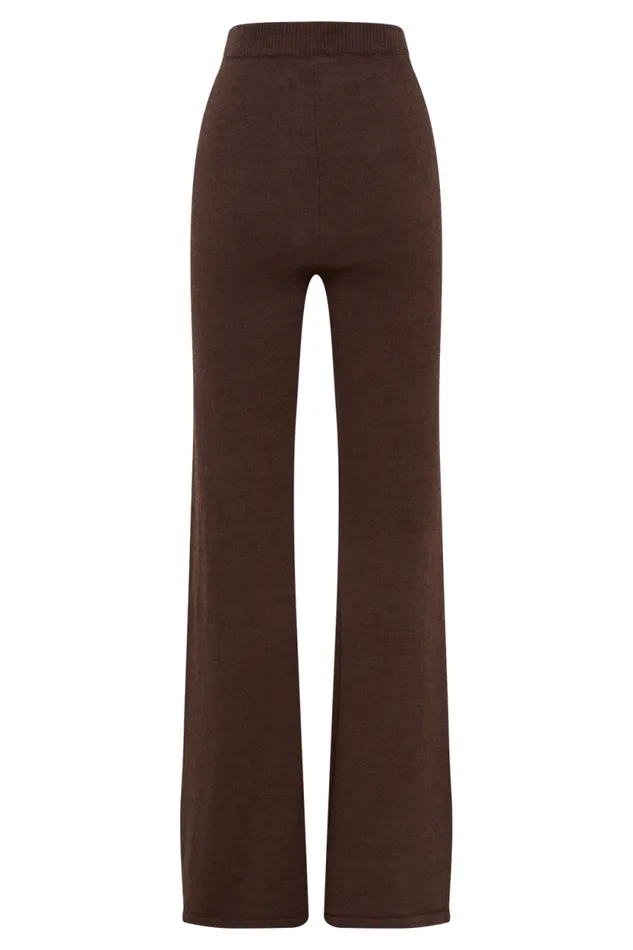 Women Meshki Bottoms Angelina Knit Pants 8211 Chocolate