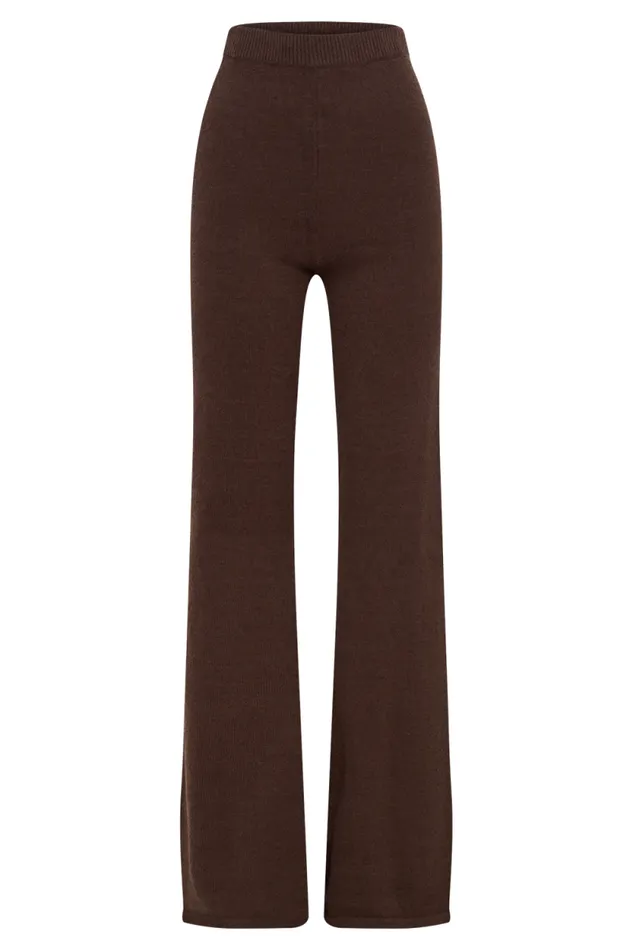 Women Meshki Bottoms Angelina Knit Pants 8211 Chocolate
