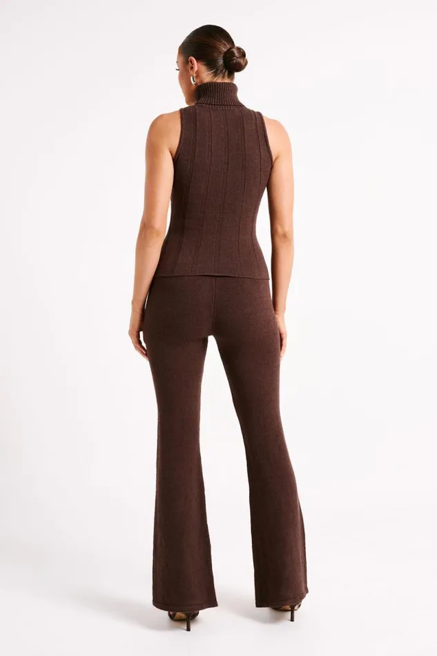 Women Meshki Bottoms Angelina Knit Pants 8211 Chocolate
