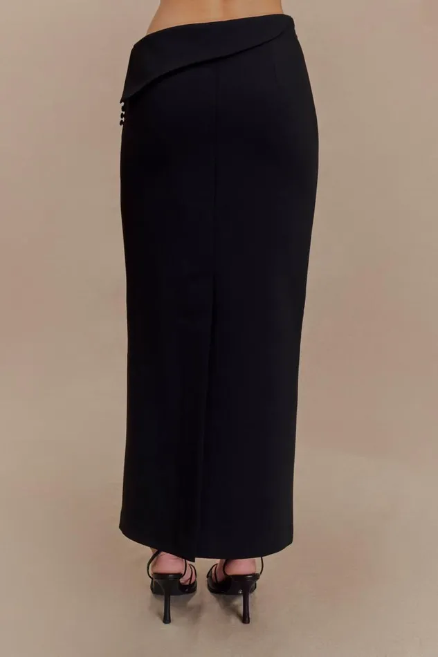 Women Meshki Bottoms Astrid Suiting Midi Skirt 8211 Black
