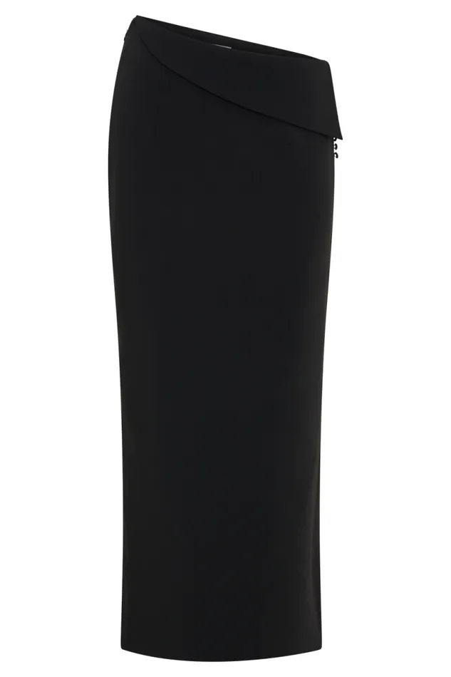 Women Meshki Bottoms Astrid Suiting Midi Skirt 8211 Black