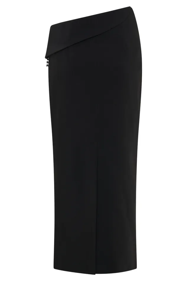 Women Meshki Bottoms Astrid Suiting Midi Skirt 8211 Black