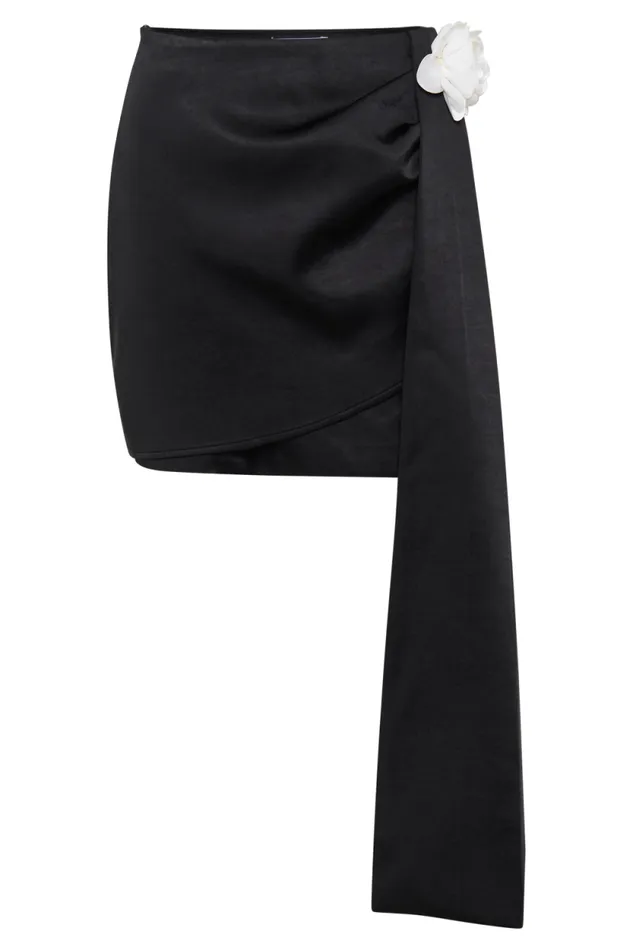 Women Meshki Bottoms Margot Rose Mini Skirt 8211 Black