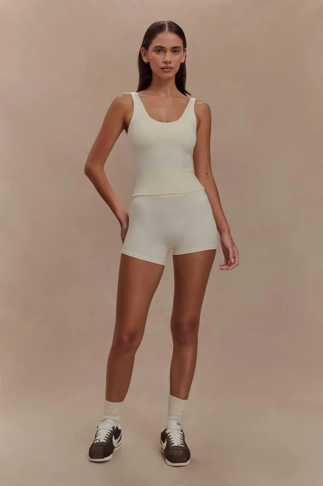 Women Meshki Bottoms Orion Active Bike Shorts 8211 Ivory