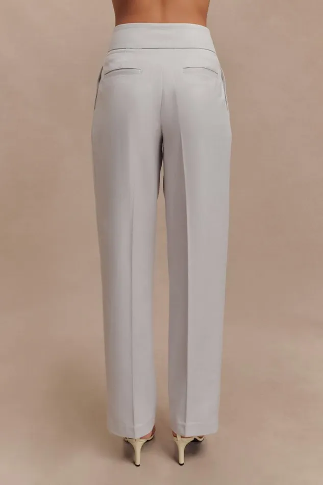 Women Meshki Bottoms Penelope Pleated High Waisted Pants 8211 Grey