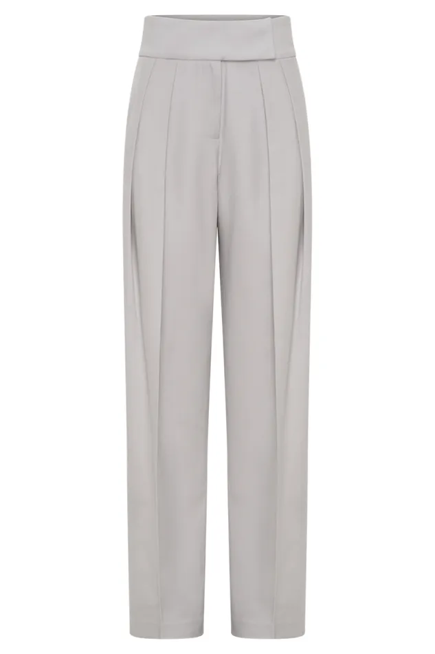 Women Meshki Bottoms Penelope Pleated High Waisted Pants 8211 Grey
