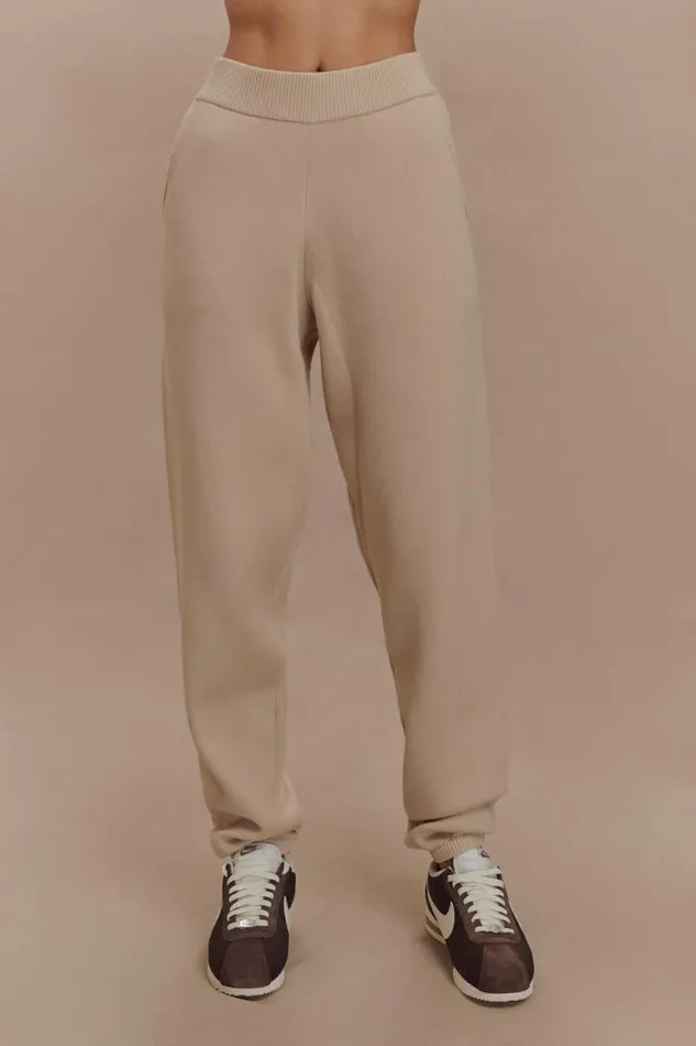 Women Meshki Bottoms Sami Knit Jogger 8211 Camel
