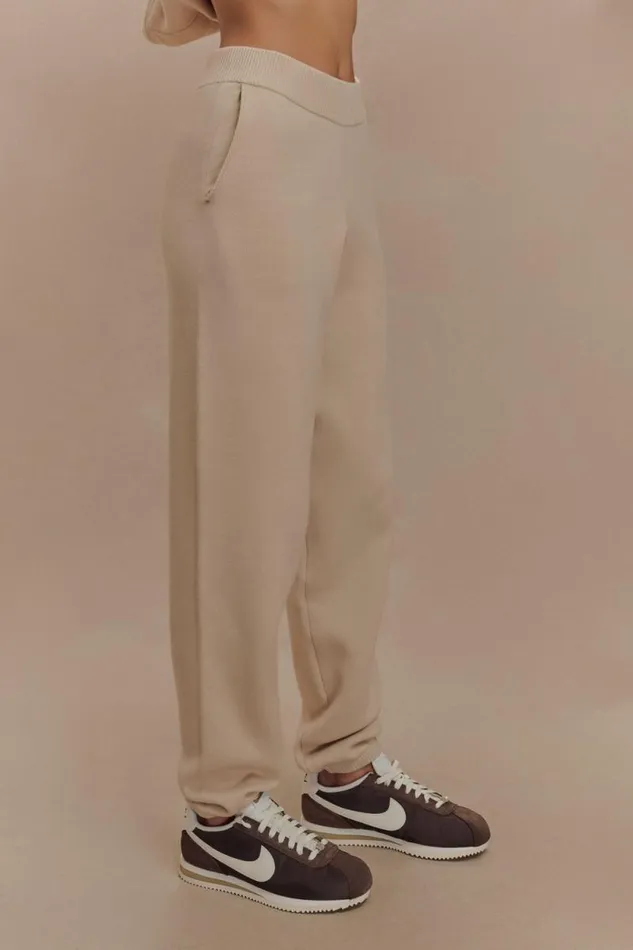 Women Meshki Bottoms Sami Knit Jogger 8211 Camel