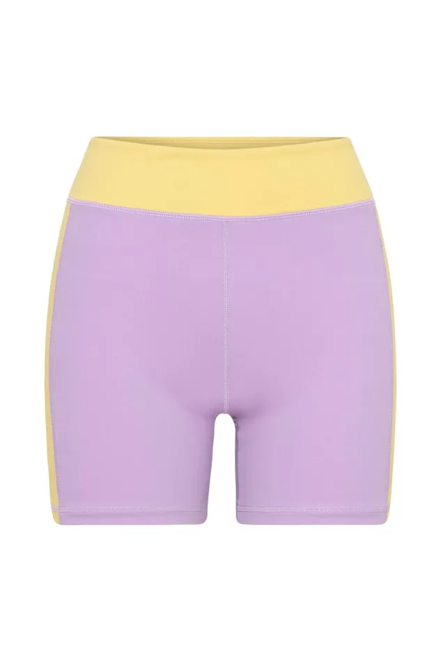 Women Meshki Bottoms Taleah Two Tone Shorts 8211 LilacYellow