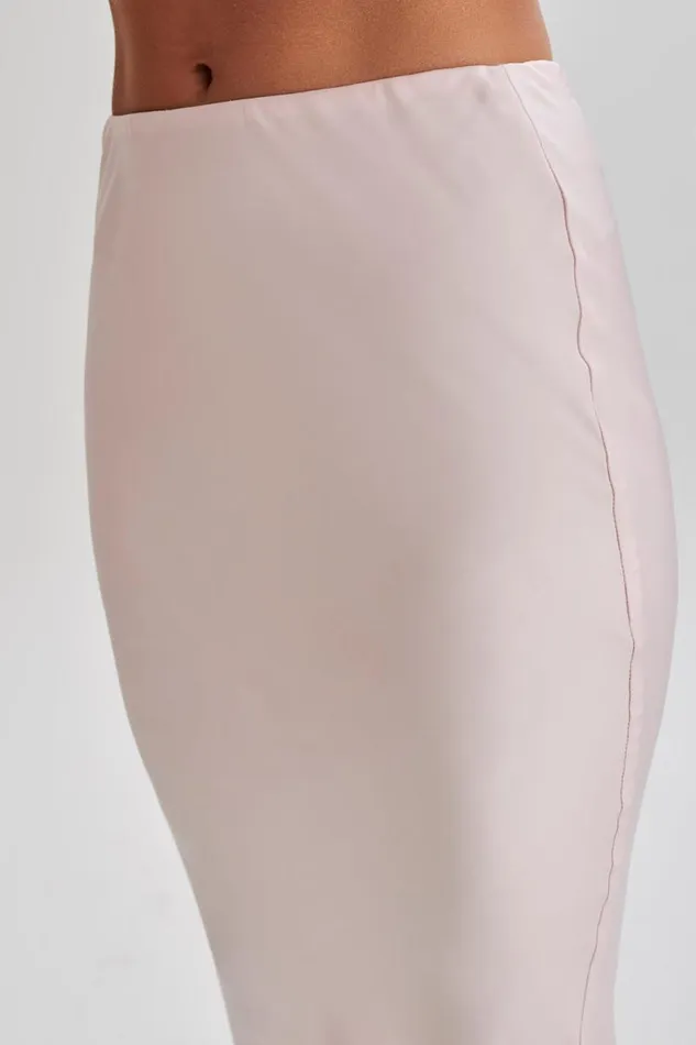 Women Meshki Bottoms Violeta Satin Maxi Skirt 8211 Fairy Floss Pink