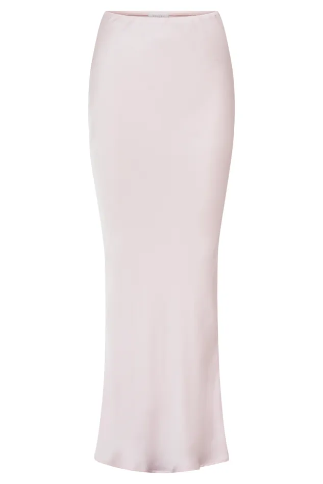 Women Meshki Bottoms Violeta Satin Maxi Skirt 8211 Fairy Floss Pink